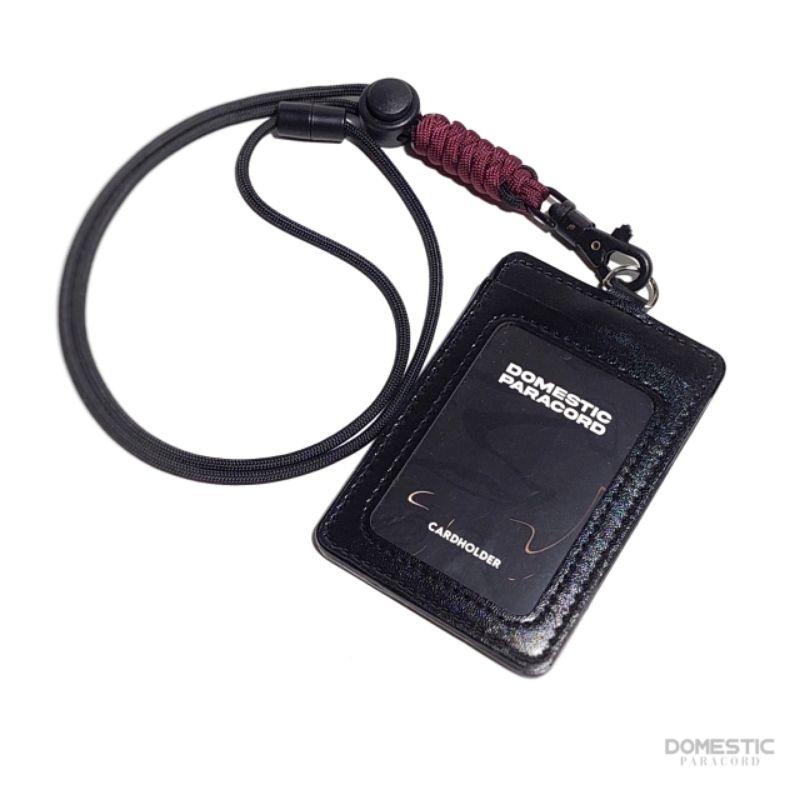 GANTUNGAN Lanyard id card holder 4mm paracord rope kta name tag card ...