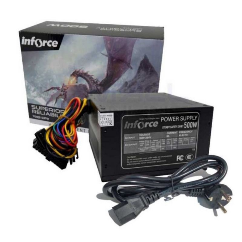 POWER SUPPLY 500W BLACK INFORCE ATX - POWER UP 500W STANDART - POWER ...