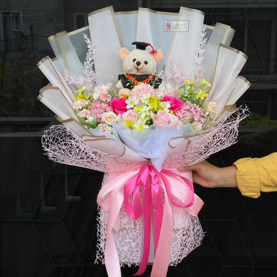 MAWAR GRADUATION SERIES BOQUETS GRANDE - Fake Flower Bouquet Mixed with ...