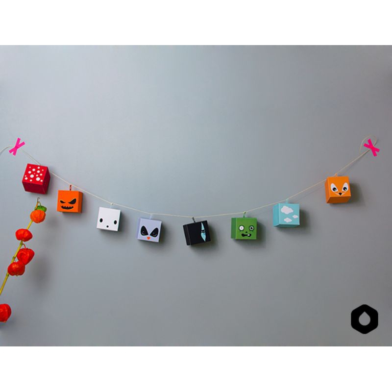 Character cube papercraft pattern sheet for wall decoration (SL-D ...
