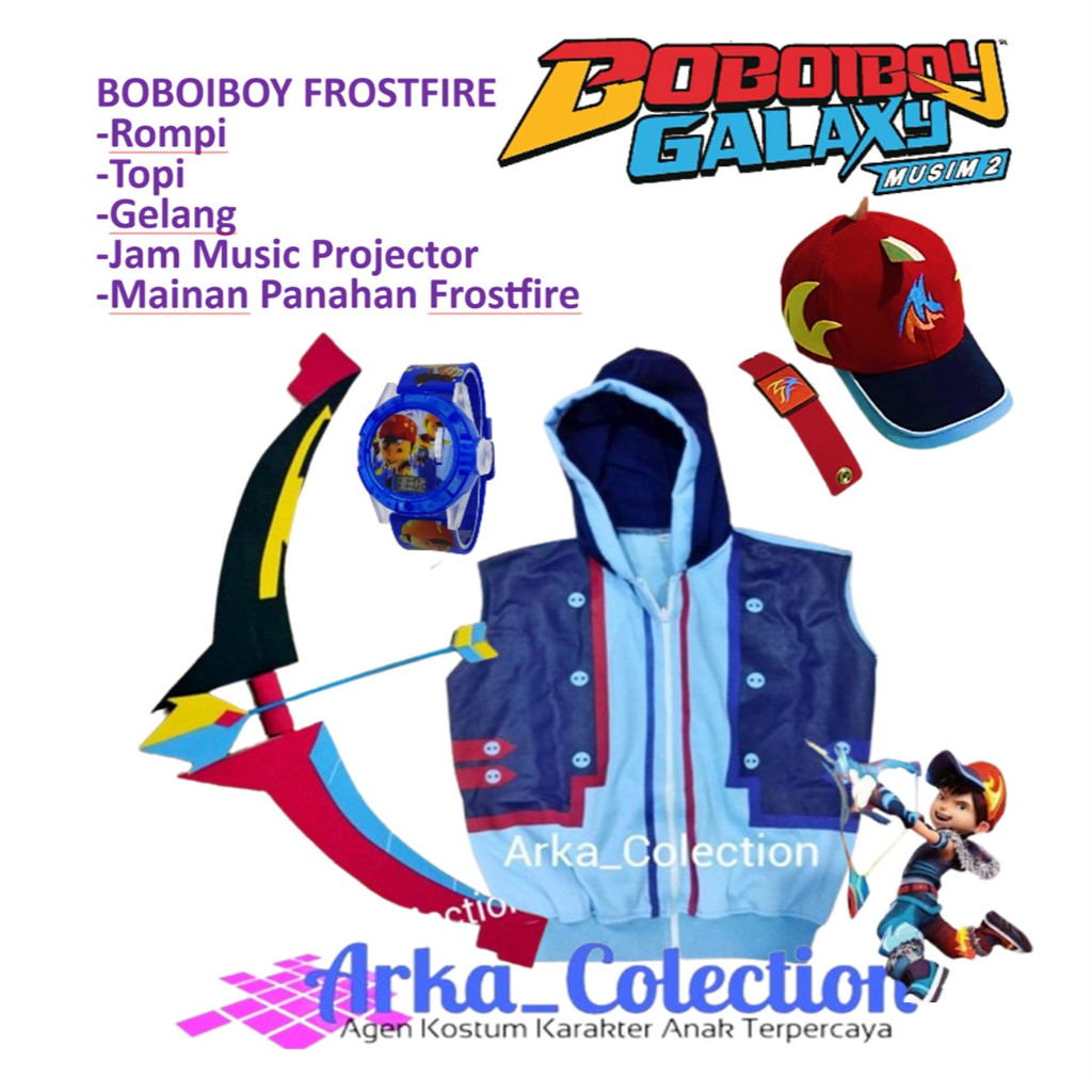 BOBOIBOY FROSTFIRE COSTUME PACKAGE BOBOIBOY FROST FIRE CLOTHES | Shopee ...
