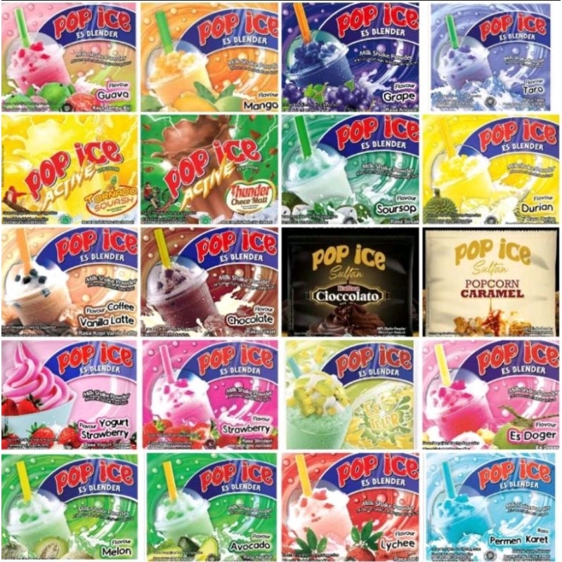 Pop Ice Powder Drink 1 Pack of 10 - Easy to Made, Various Flavors ...