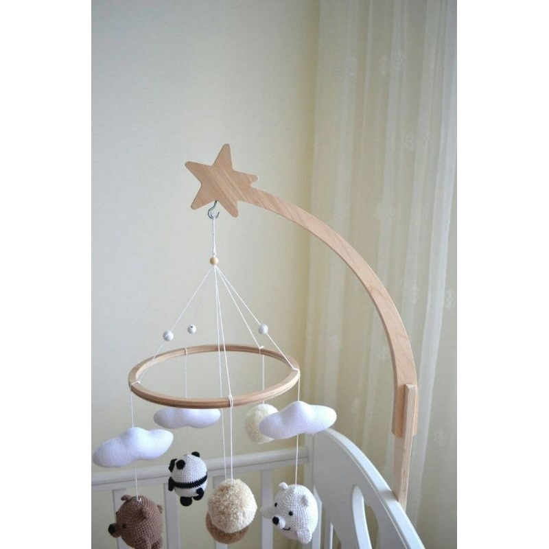 Baby mobile hanger crib mobile arm nursery mobile holder wood mobile hanger Shopee Singapore