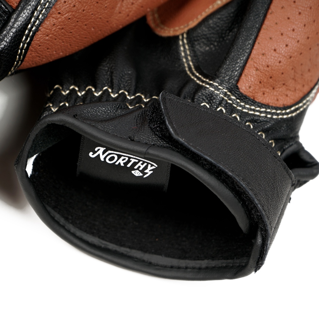 Northy Byron / Sarung Tangan Kulit Motor Batok / Leather Gloves Knuckle Protector - Gambar 4
