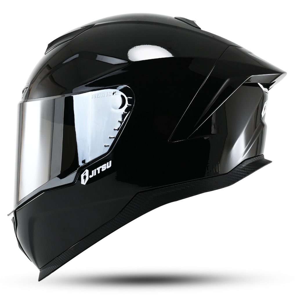 Full Face Helm Jitsu Air 1 Solid SNI Terbaru Motorcycle Kaca Visor Silver - Gambar 3