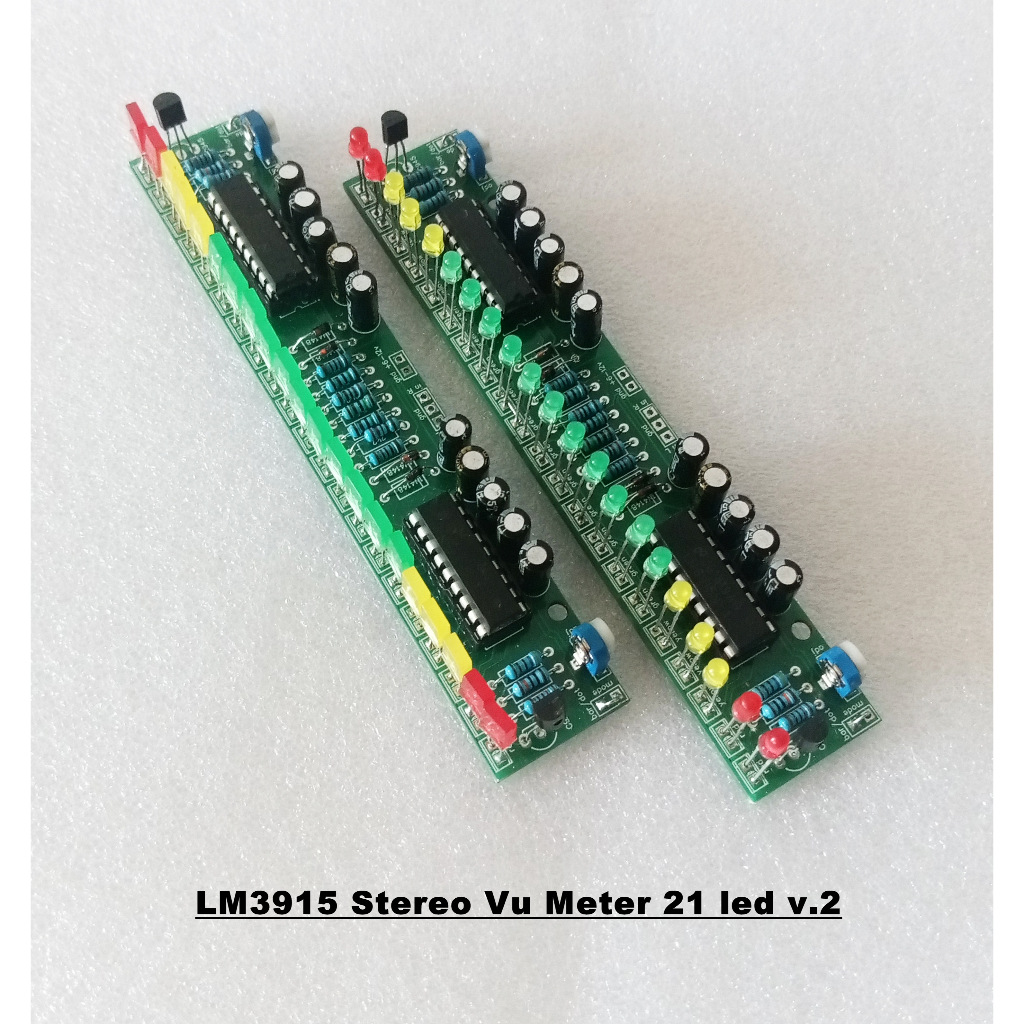 Stereo Module LM3915 VU Meter 21 led V.2 | Shopee Singapore