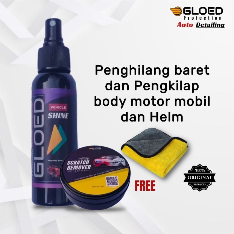 Gloed scratch remover/Penghilang Baret /Pengkilap body kendaraan/Penghilang goresan motor mobil helm
