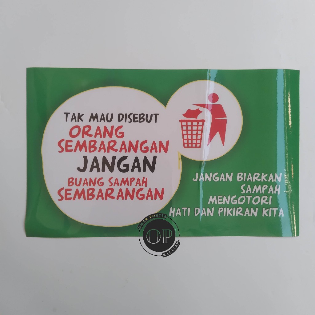 Sticker Don't Throw Trash Randomly - Dispose of Trash in Its Places ...