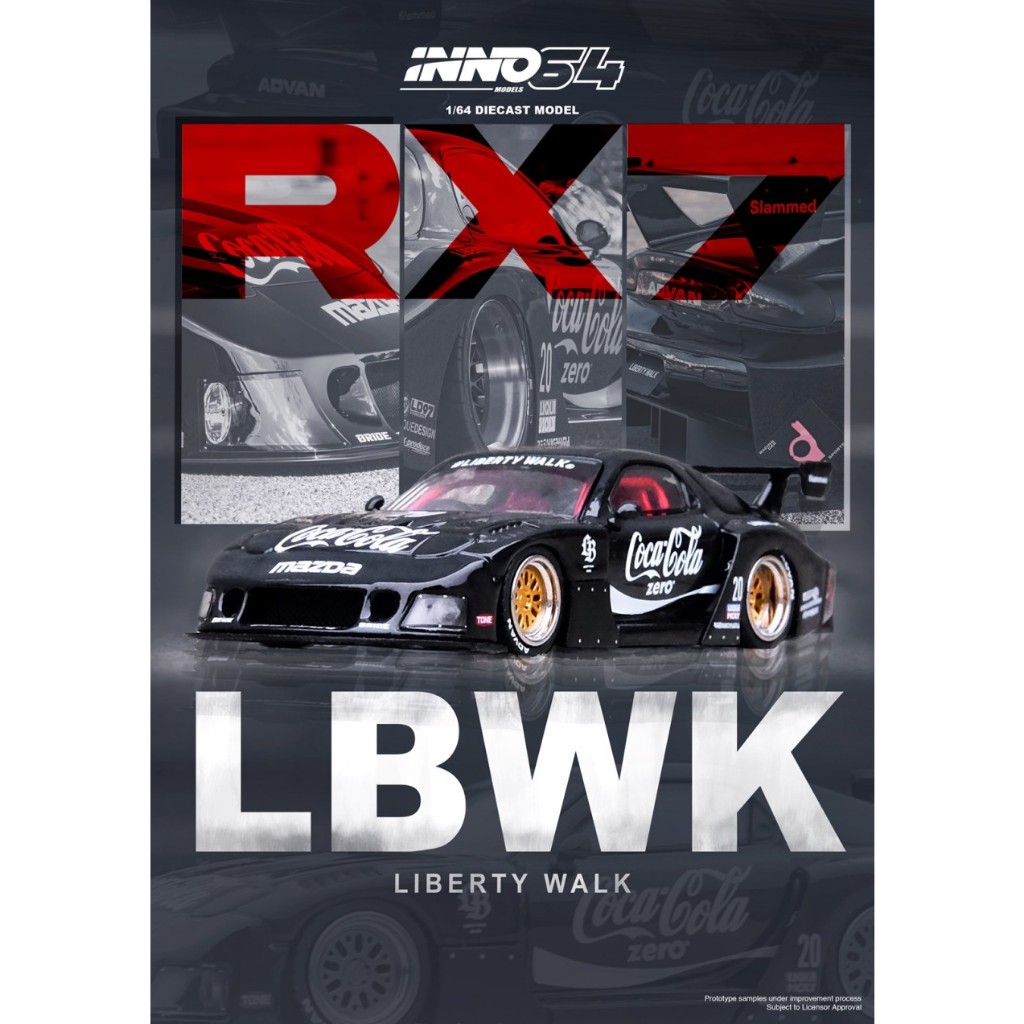 Inno IN64-LBWK-Rx7-01 Mazda FD3S Rx7 Black LBWK LB Super Silhouette ...