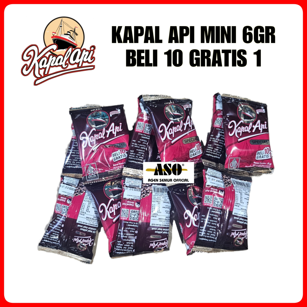 KOPI KAPAL API 6gr MINI SPECIAL RENCENG ISI ( ISI 11 ) PROMO !!!