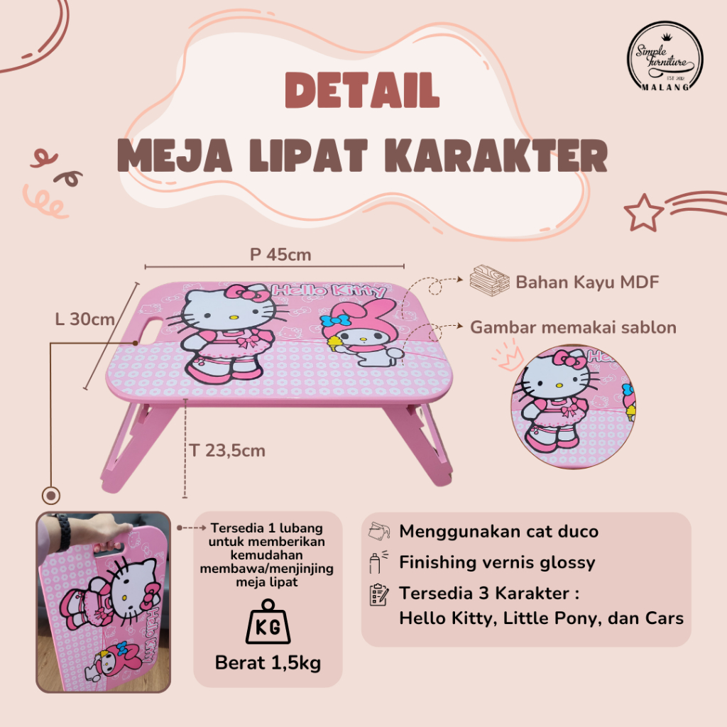 Multifunctional Hello Kitty Character Folding Table | Shopee Singapore