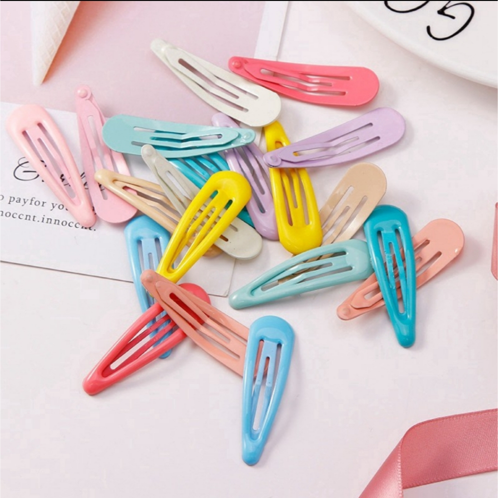1PCS Jepit Rambut Wanita Clip Hair Pin Besi Aksesoris Jepitan Hairpin Klip Model Korea Lucu Warna Warni A083 - Gambar 2