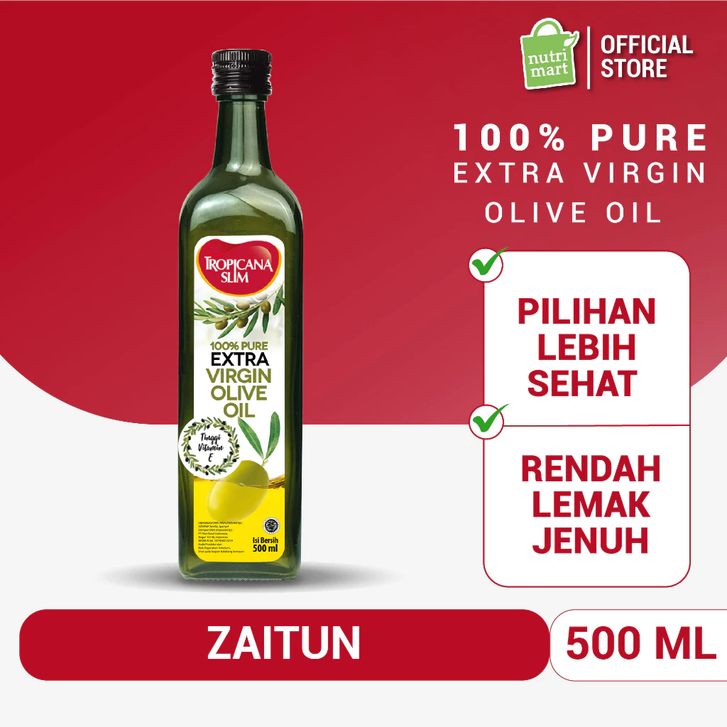 Tropicana Slim Extra Virgin Olive Oil 500ml - 100% Pure Extra Virgin Olive Oil - Gambar 2