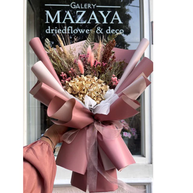 Buket bunga kering-  hadiah wisuda - kado ultah buket wisuda (Code: MZY 11)