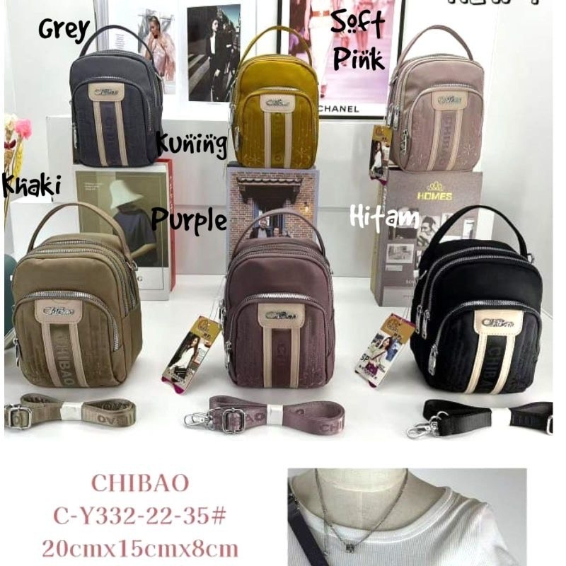 Chibao Original Sling Bag Y332 22 35 Leather list Shopee Singapore