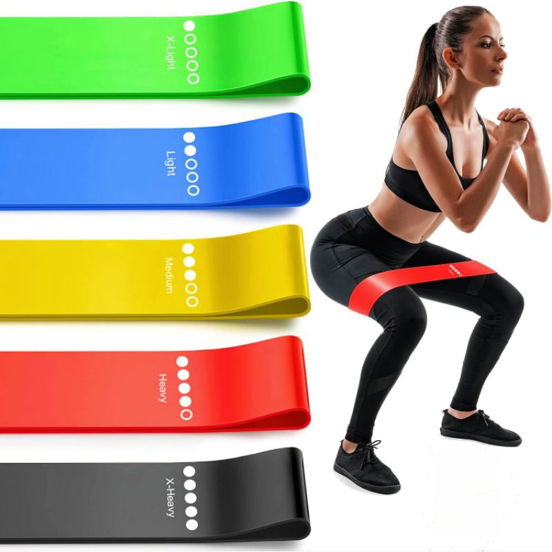 Yoga Resistance Bands 5 Level Training Pull Rope 0.35mm 1.1mm