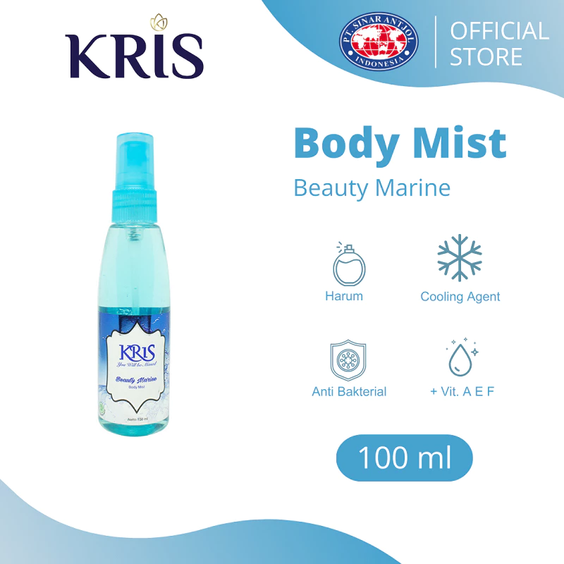 Kris Bodymist Beauty Marine Blue 100ML - Pewangi Badan