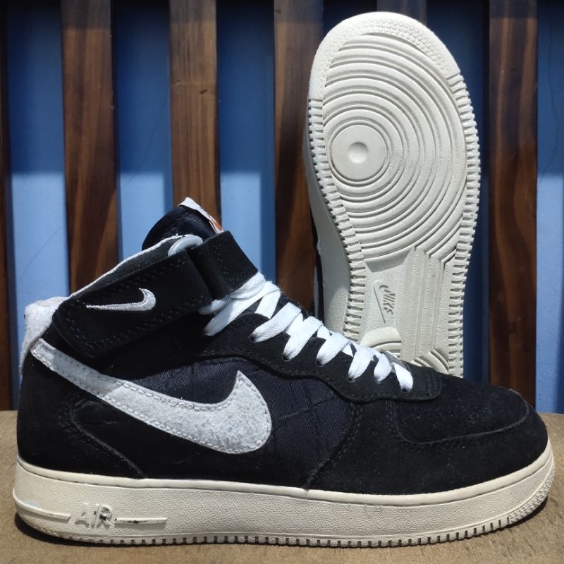 Nike af1 hot sale mid black