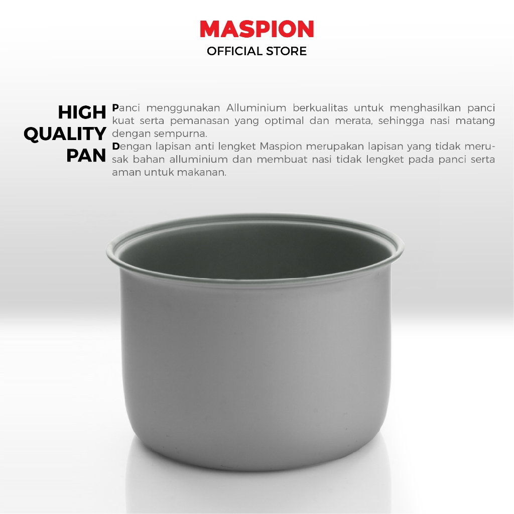 Maspion Rice Cooker Magic Com Exclusive 0.8 Liter EX-0618 - Gambar 4
