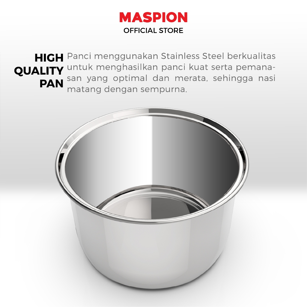 Maspion Rice Cooker Magic Com 1.2 Liter MRJ-109 MS - Gambar 4