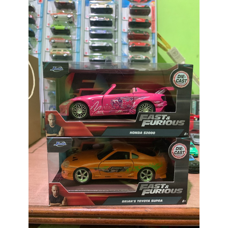 Jada FAST AND FURIOUS toyota supra mk4 AND honda s2000 suki | Shopee ...