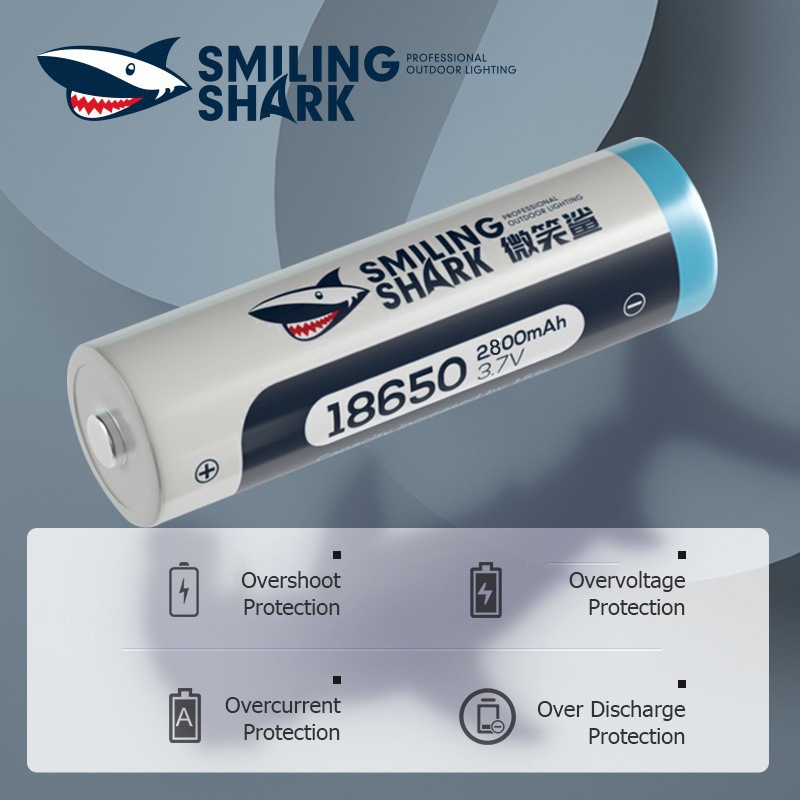 Smiling Shark 18650 Rechargeable 2800mAh Battery