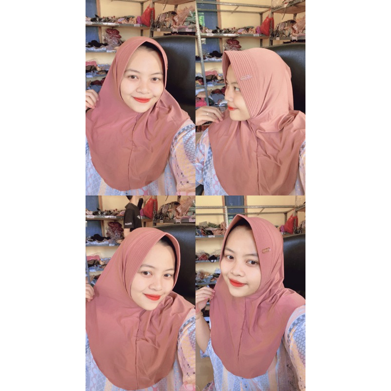 Disa Hijab - PREMIUM Bergo hamidah s with label akrilik - Gambar 2