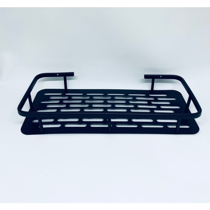 HITAM Shampoo RACK SQUARE WALL TEMPLE SOAP RACK BLACK | Shopee Singapore