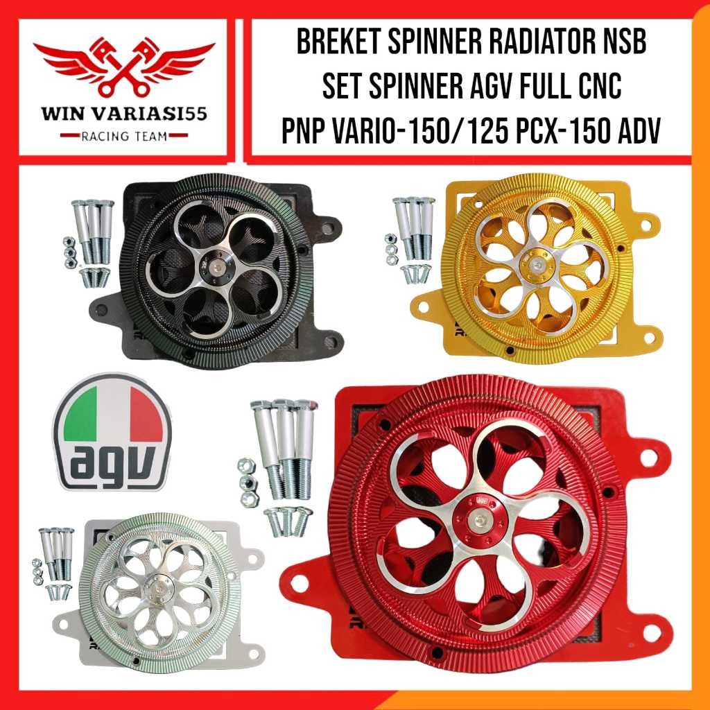 Breket SPINNER RADIATOR NSB PLUS SPINNER AGV FLOWER MODEL FULL CNC PNP ...