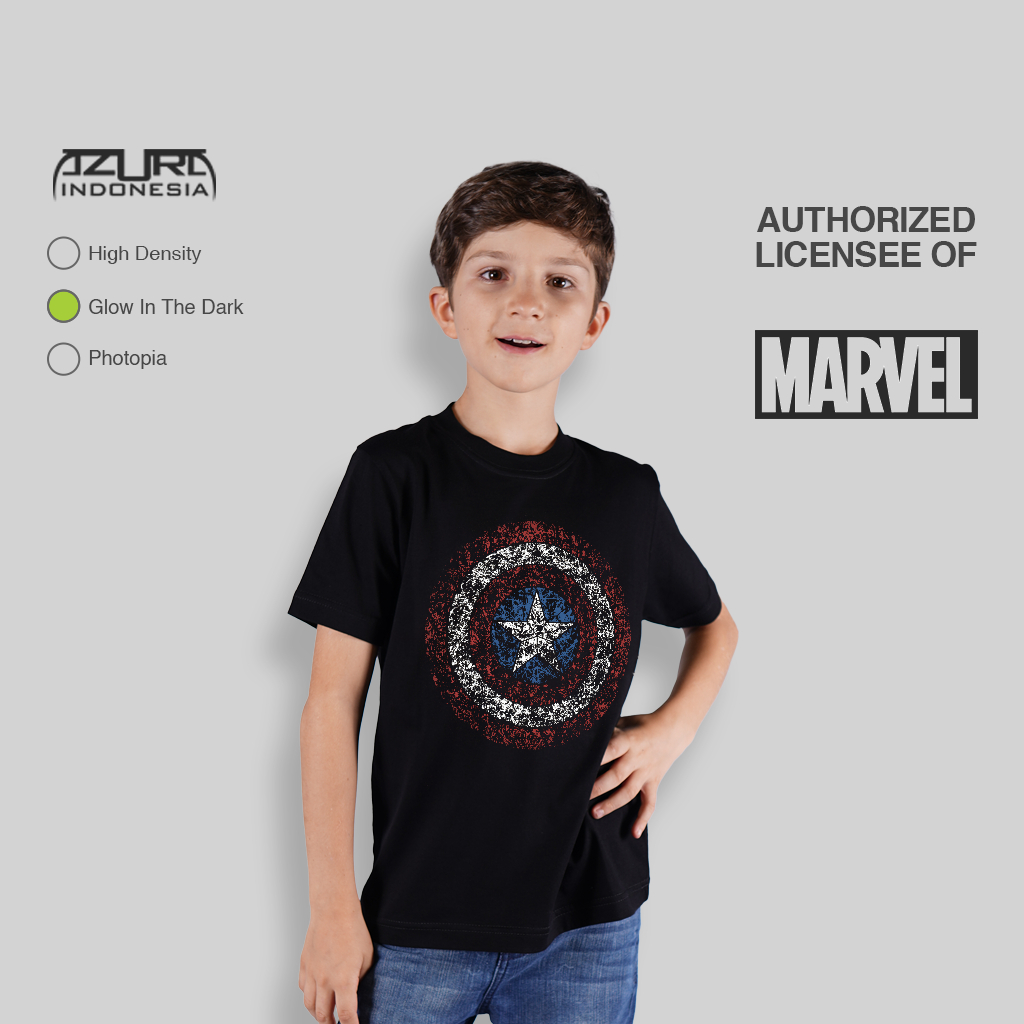 HITAM Azura Indonesia Tshirt Marvel Original Captain America Grunge ...