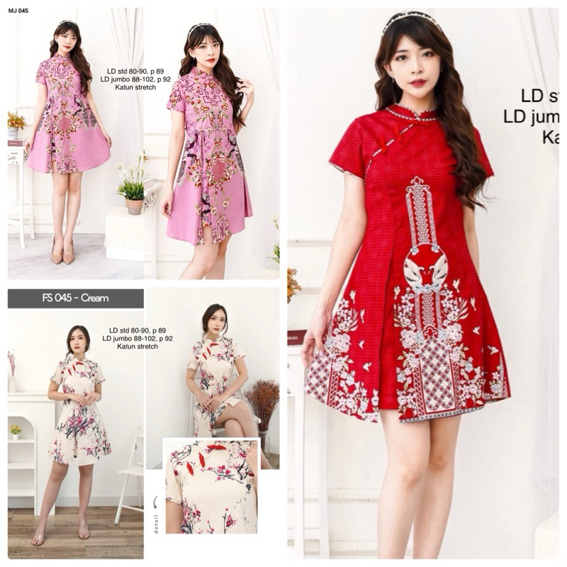Cheongsam Batik Dress Code 045136 Shopee Singapore 