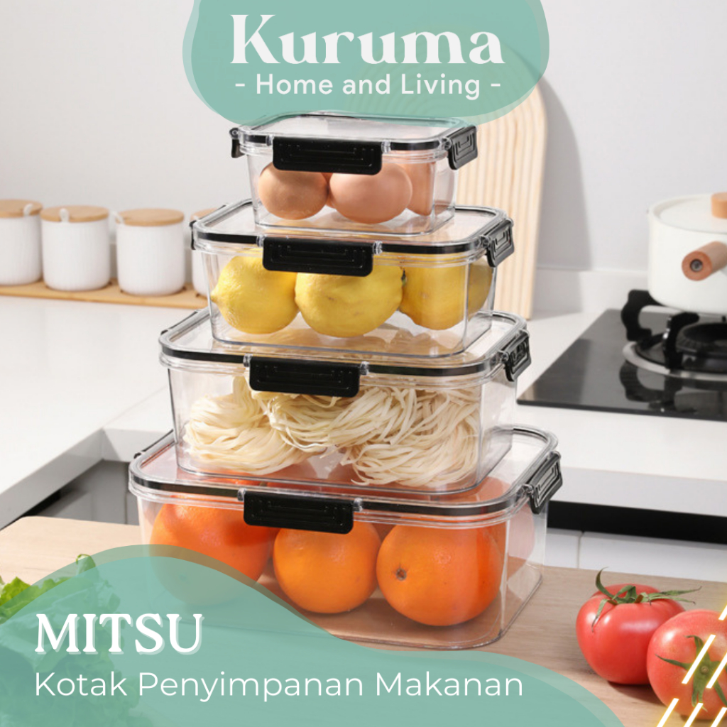 Kuruma MITSU Aesthetic Multipurpose Place Aesthetic Container Lid Easy