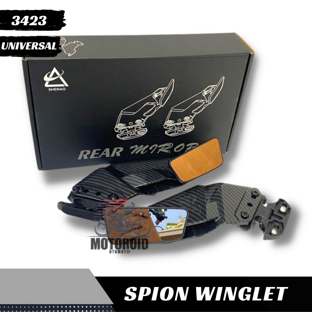 Rear View Mirror Winglet Fairing New AERO H2 Carbon Fiber Rear Mirror ...