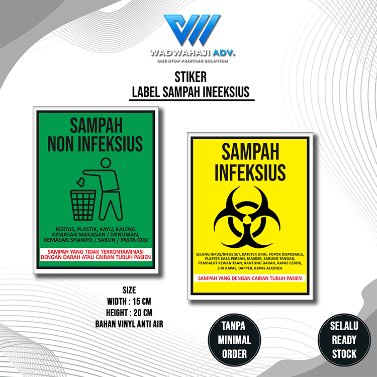 Infectious Garbage Sticker | Medical Waste Sticker | Trash Can Sticker ...