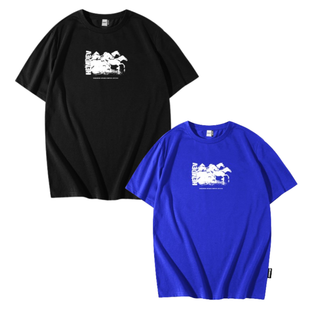 Hemdev Heavyweight 16s Unisex Boxy Fit Horse Tshirt | Shopee Singapore