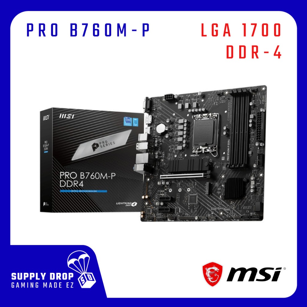 Msi PRO B760M-P DDR4 (Intel LGA 1700, Gen12, Gen13) | Shopee Singapore