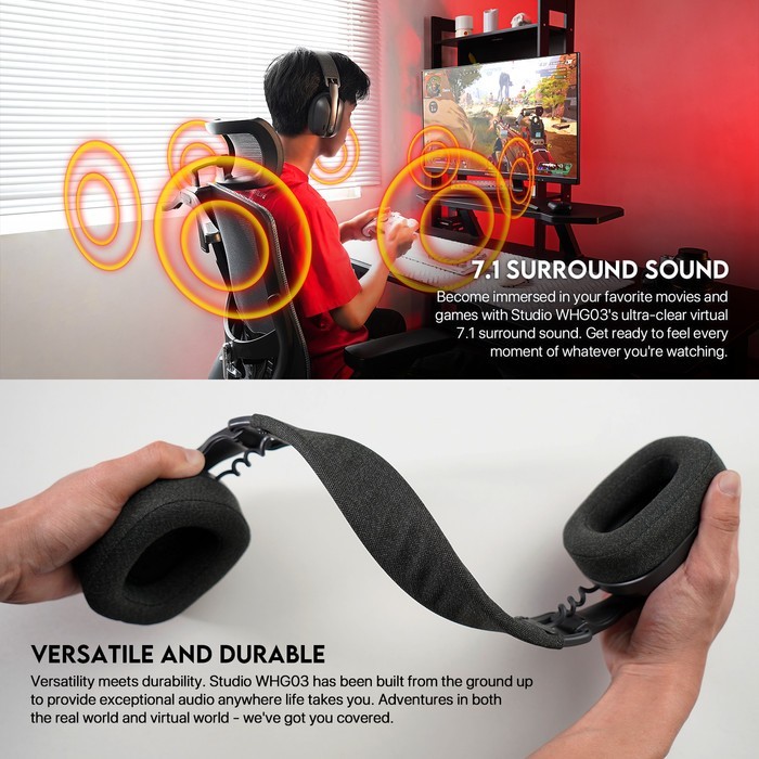 Fantech Studio Pro WHG03 / WHG-03 MultiPlatform Wireless Headset - Gambar 2