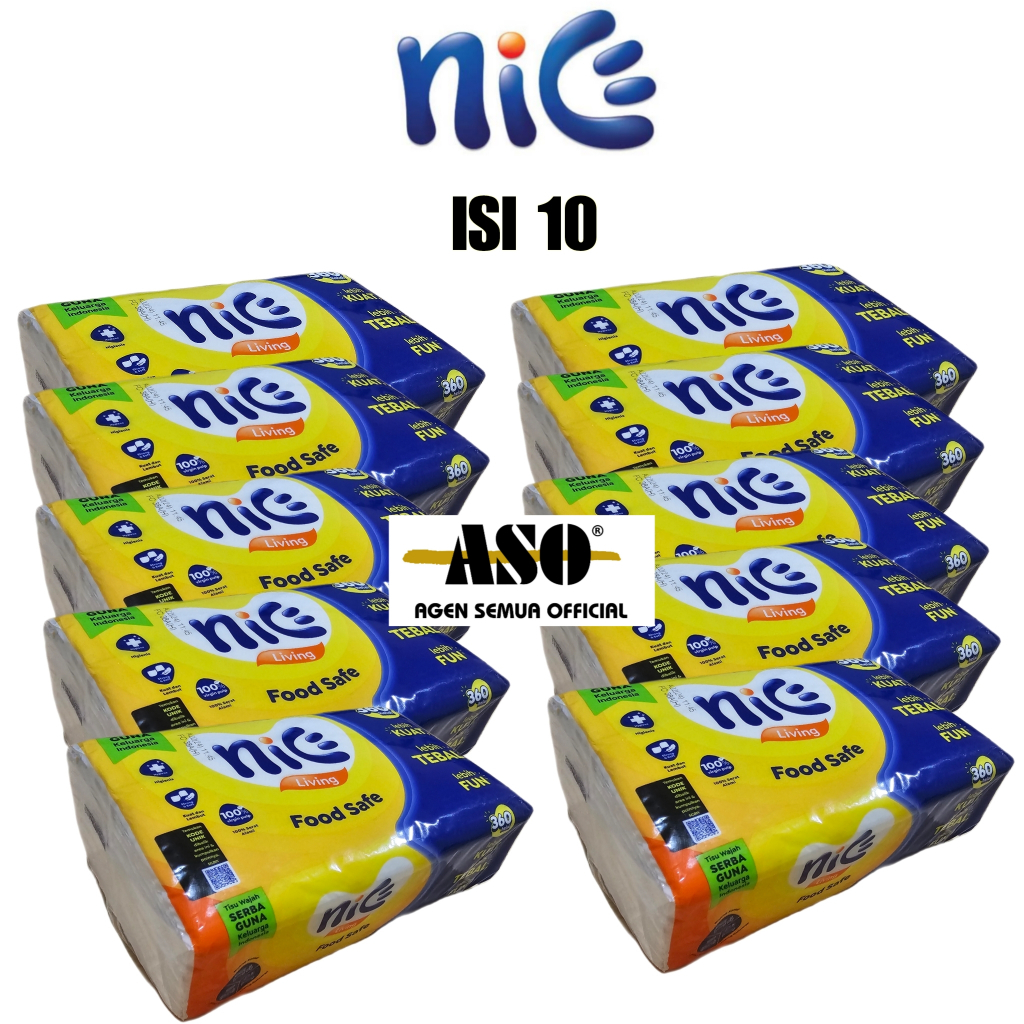 [ PAKET ISI 10 ] Tisu Tissue NICE 360 helai 180 sheet 2ply PROMO !!! - Gambar 4