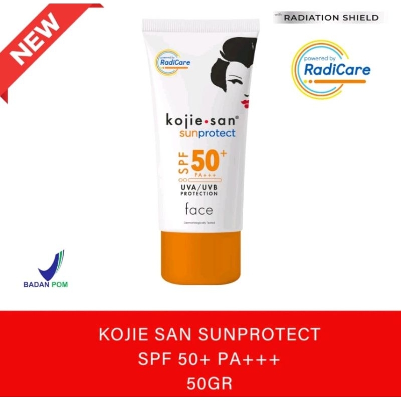 Sunscreen KOJIE SAN Sunprotect SPF50+ PA+++ Face Sunblock 50g Shopee