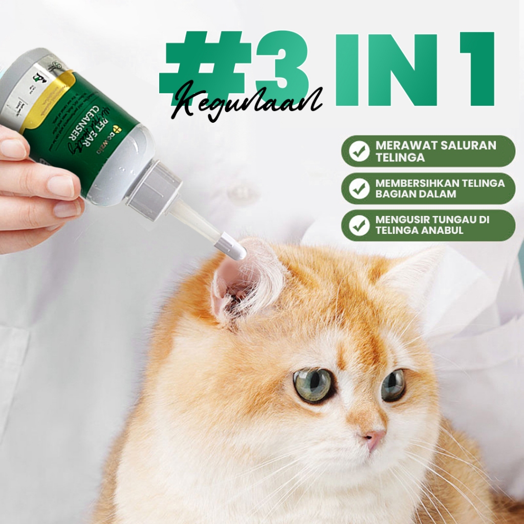 PAWZIO Pet Ear Cleanser 60 ML- Pembersih Telinga Hewan Peliharaan - Gambar 3
