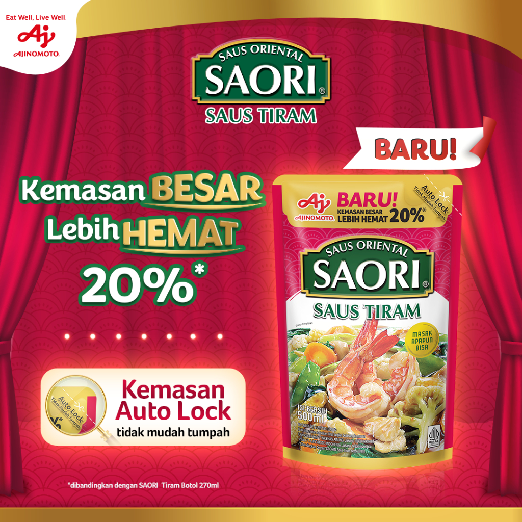 SAORIÂ® Saus Oriental Tiram Pouch 500ML (1pc) - Dengan Ekstra Tiram Asli Berkualitas - Rasa Gurih Manis Asin Yang Seimbang - Gambar 4