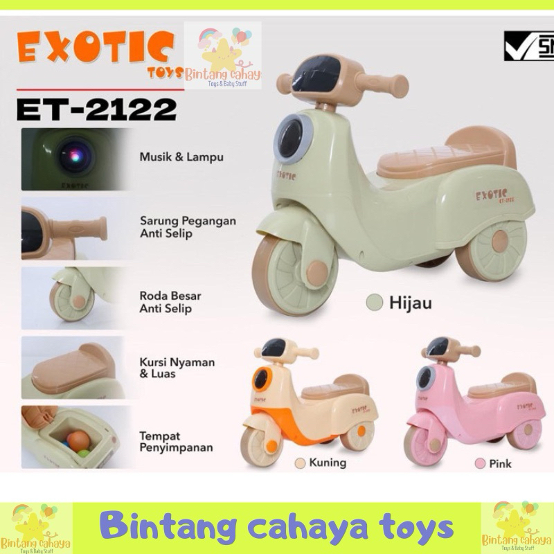 Mainan Sepeda Motor Anak Vespa Musik Lampu - Gambar 4