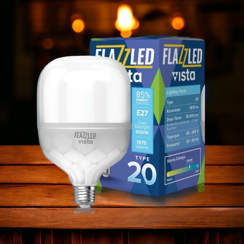 PUSAT17 LAMPU LED FLAZZLED 5 WATT 10 WATT 15 WATT 20 WATT 30 WATT 40 WATT LAMPU BOHLAM FLAZZLED VISTA EXTRA TERANG LAMPU LED BULB JUMBO TABUNG SUPER BRIGHT LIGHTBULB - Gambar 4