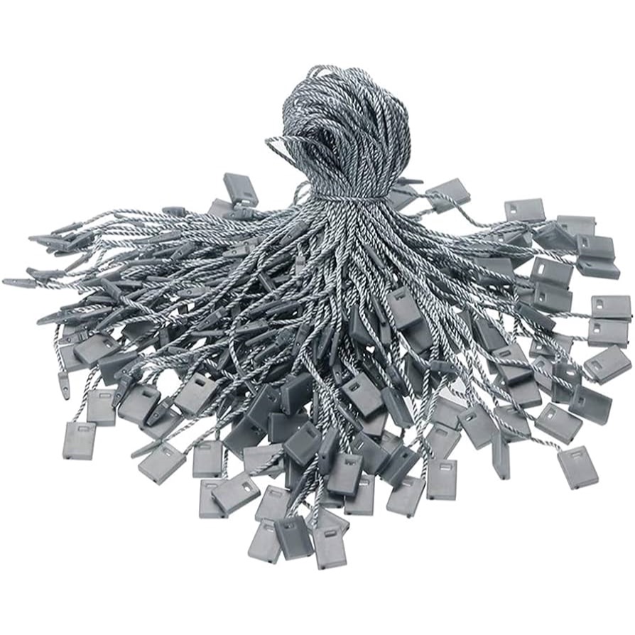 ROPE hangtag hang tag STRING ROPE WITH SNAP LOCK PIN labels clothes ...