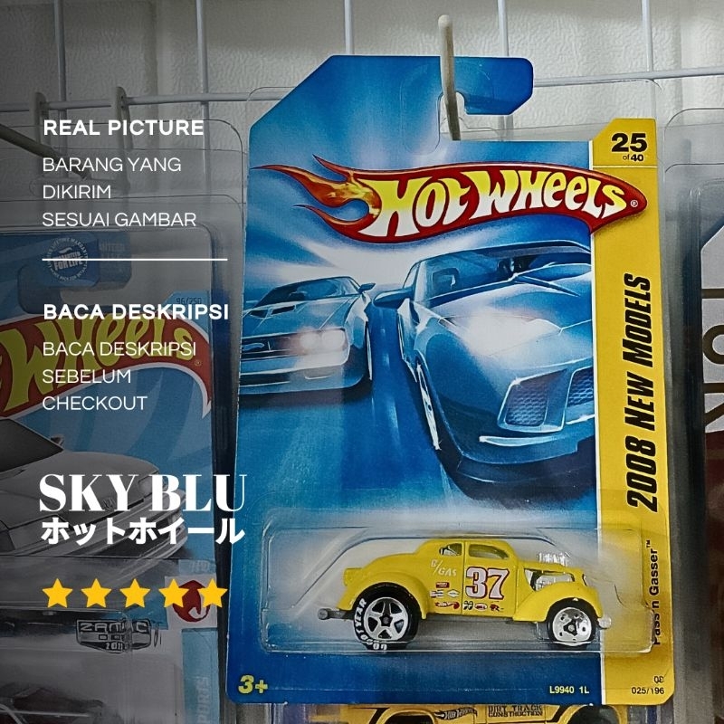 Hot Wheels 2008 New Models #25 Black Pass'n Gasser 1:64 Scale Diecast Car - View #5