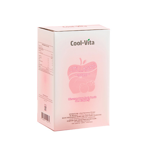 COOL VITA COLLAGEN RASA APEL, PERSIK & BLUEBERRY 315ML 7 PCS @45ML / SUPLEMEN KECANTIKAN / COLLAGEN - Gambar 3