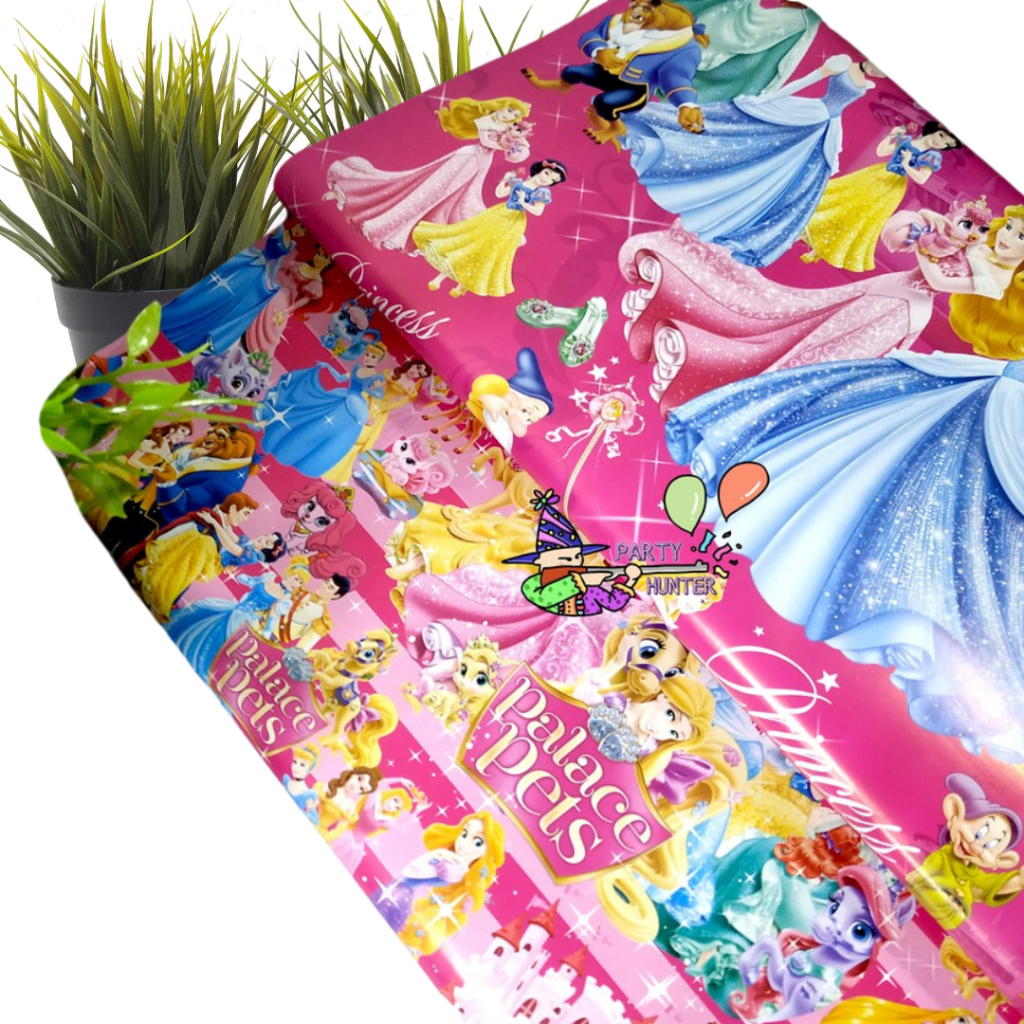 Glossy Princess Wrapping Paper (5 Sheets) Wrapping Paper Gift Wrapping ...