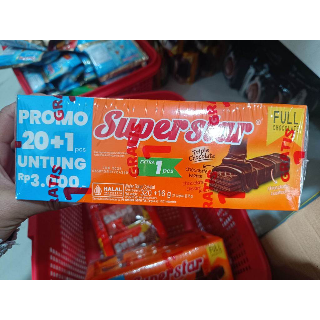 Superstar Roma Wafer Coklat Box isi 20 pcs - Gambar 3