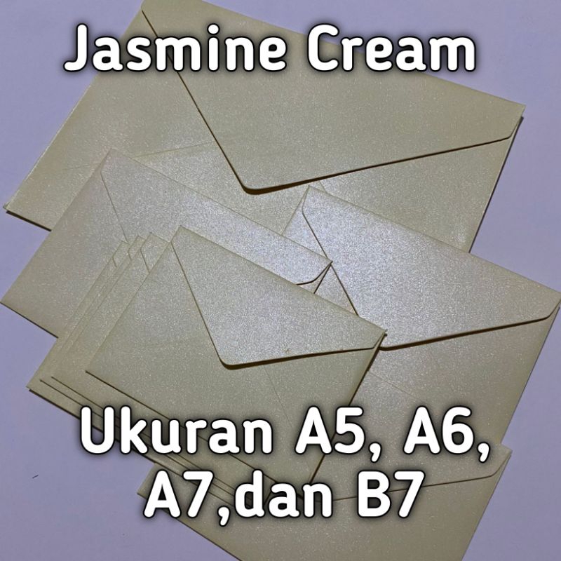 JASMINE ENVELOPE A5/A6/A7/B7/ INVITATION ENVELOPE/AMPLOP JASMINE CREAM ...