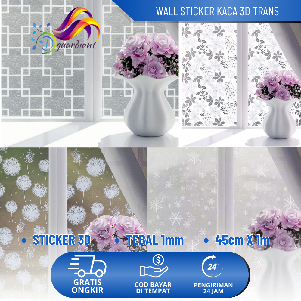 Home Window Wallpaper Film Sticker 45cm x 100cm Sandblast Premium ...